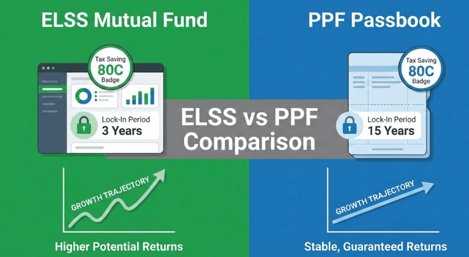 ELSS vs PPF 2025: Complete Tax-Saving Comparison Under Section 80C